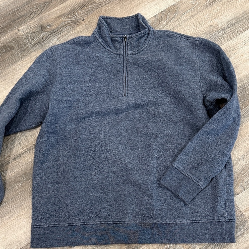 Lands’ End Men's Blue Half-Zip Sweater sz xxl